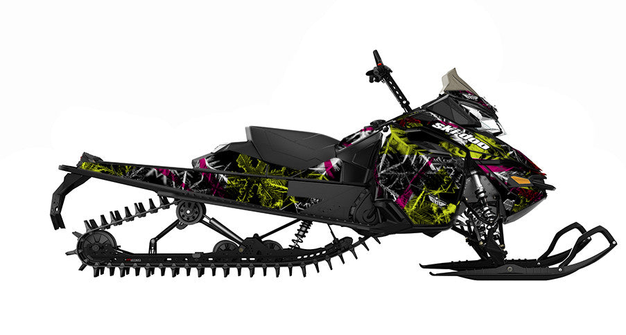 Pink Ski Doo Wrap - Best Snowmobile Decal Kits Ski-Doo Sleds