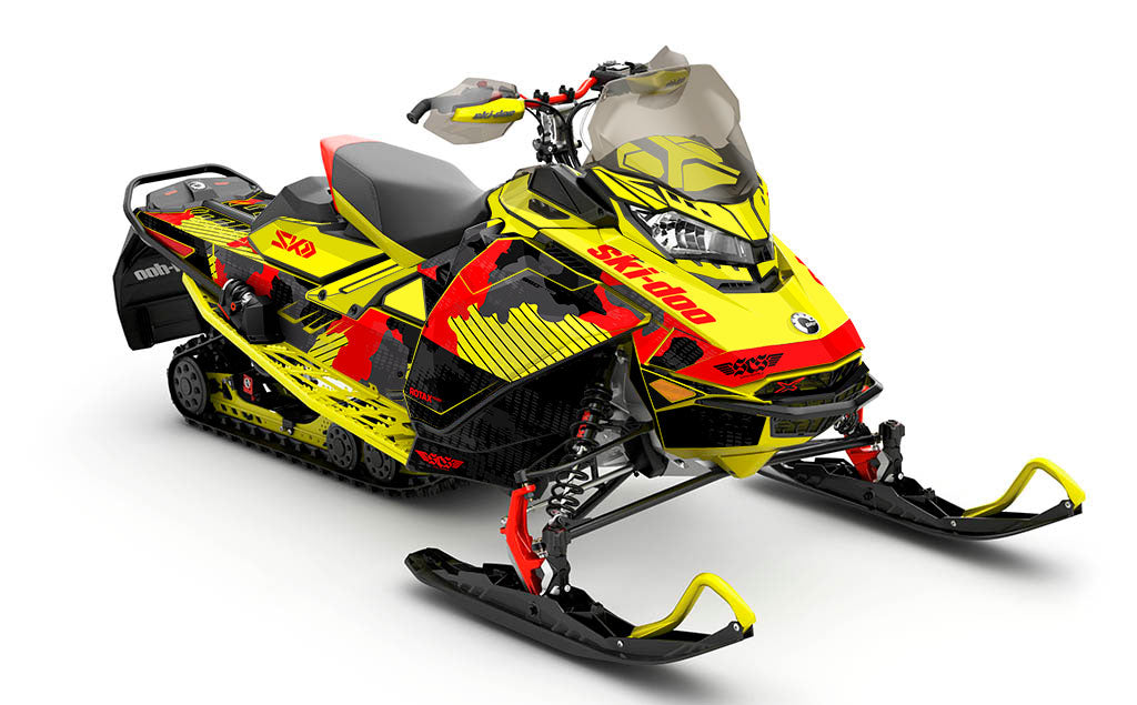 Rogue Orange Yellow Ski-doo Rev Gen4 Mxz Premium Sled Wrap