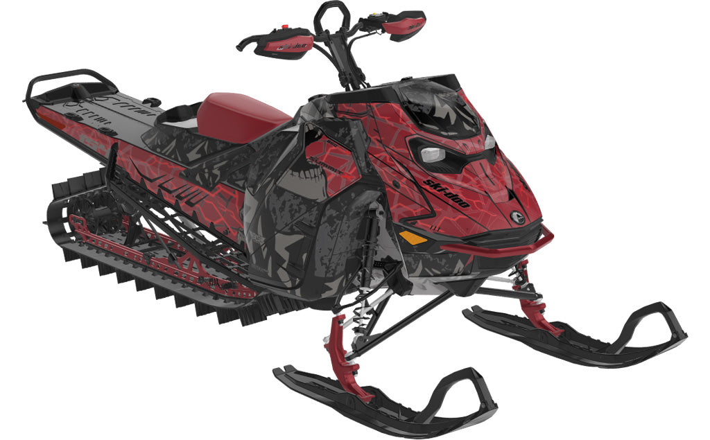 Mountain Electric Ski-Doo REV Gen5 Mountain SpartanRed Grey Premium Coverage