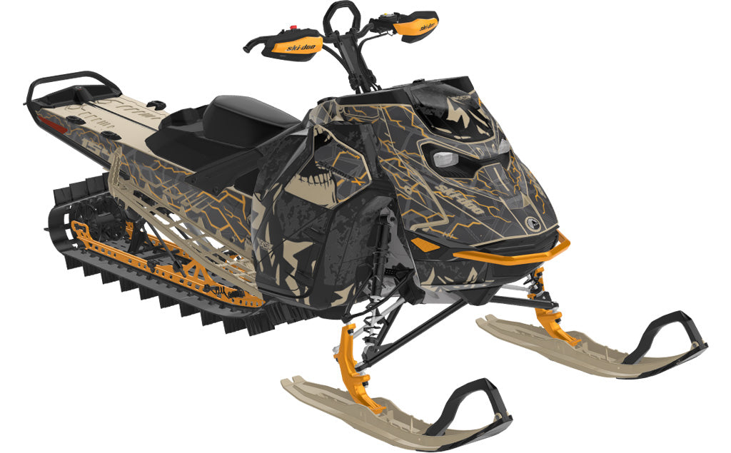 Mountain Electric Ski-Doo REV Gen5 Mountain NeoMint SpartanRed Partial Coverage