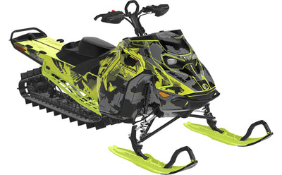 MultiCam Ski-Doo REV Gen5 Mountain NuclearYellow Grey Partial Coverage