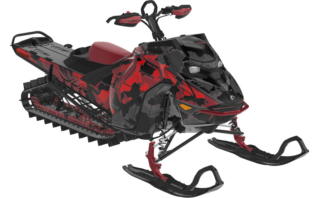 MultiCam Ski-Doo REV Gen5 Mountain SpartanRed Grey Partial Coverage