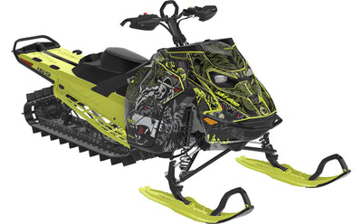 Wolves Ski-Doo REV Gen5 Mountain Grey MantaGreen Partial Coverage