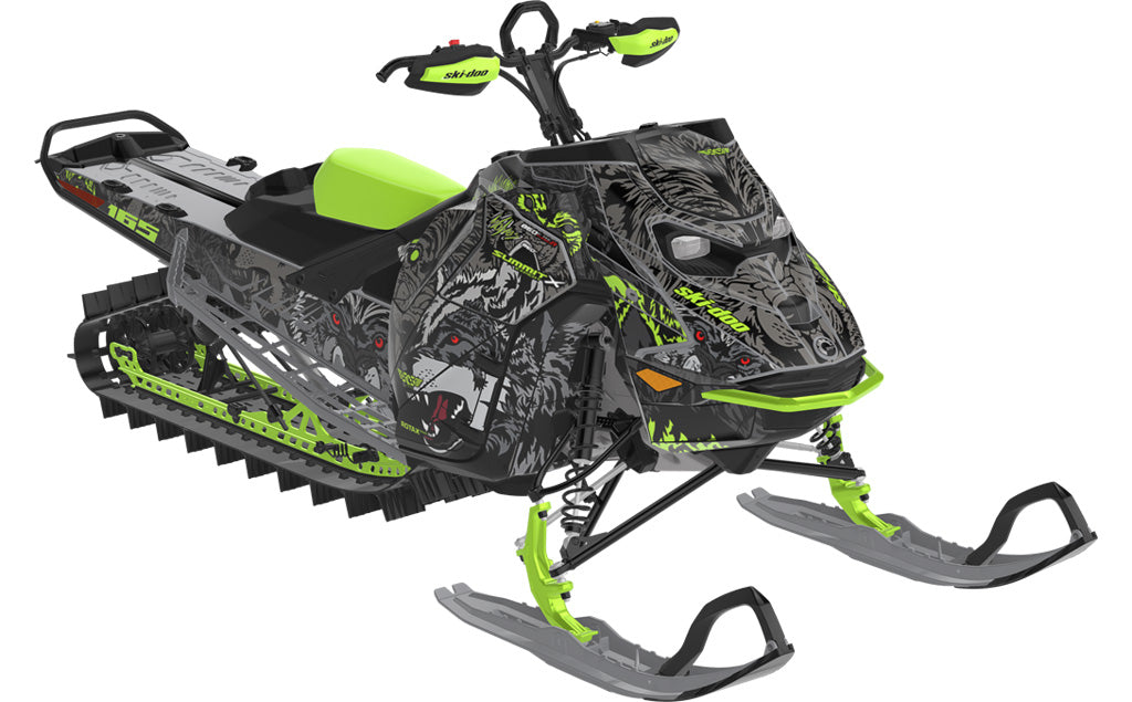 Wolves Ski-Doo REV Gen5 Mountain Green Manta Partial Coverage