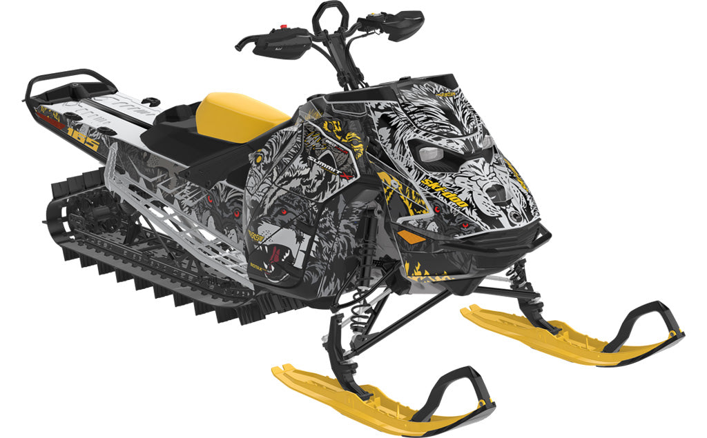 Wolves Ski-Doo REV Gen5 Mountain NeoMint SpartanRed Partial Coverage