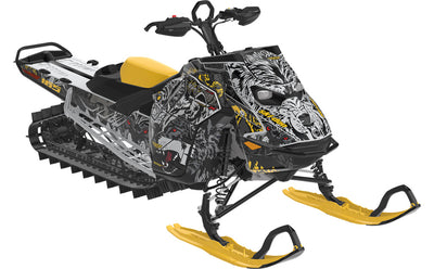 Wolves Ski-Doo REV Gen5 Mountain NeoMint SpartanRed Partial Coverage