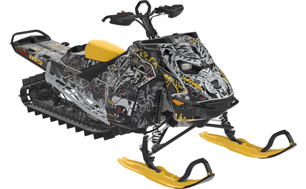 Wolves Ski-Doo REV Gen5 Mountain NeoMint SpartanRed Less Coverage