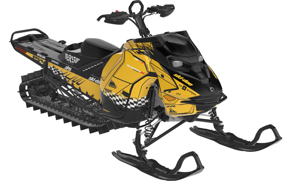 Jay Mentaberry Throwback Ski-Doo REV Gen5 Mountain MilleniumYellow Black Premium Coverage