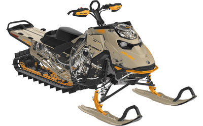 Astroworld Ski-Doo REV Gen5 Mountain OrangeCrush Tan Partial Coverage