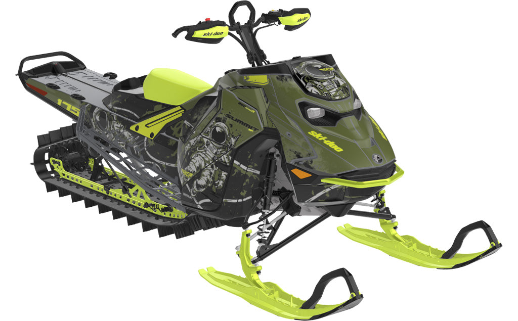 Astroworld Ski-Doo REV Gen5 Mountain MantaGreen SteelGrey Full Coverage