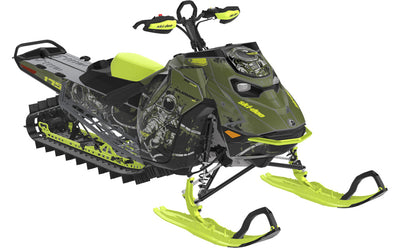 Astroworld Ski-Doo REV Gen5 Mountain MantaGreen SteelGrey Partial Coverage