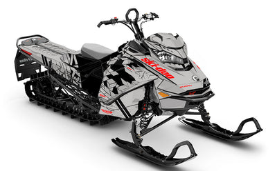 Prism Grey Black Ski-Doo REV Gen4 Sled Wrap Premium Coverage Sled Wrap