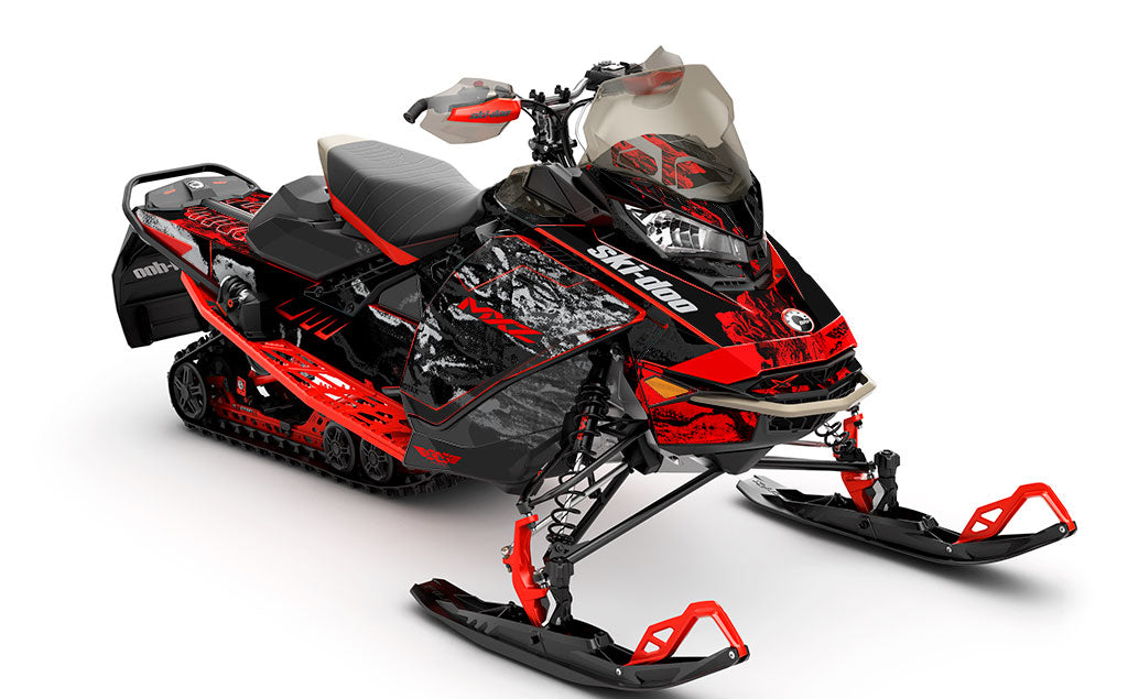 Sidestep Black White Ski-Doo REV Gen4 MXZ Less Coverage Sled Wrap