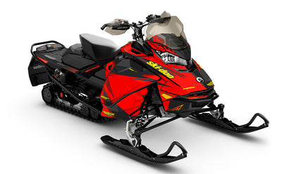 Zinger Grey Red Ski-Doo REV Gen4 MXZ Premium Coverage Sled Wrap