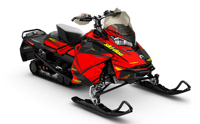 Zinger Grey Red Ski-Doo REV Gen4 MXZ Full Coverage Sled Wrap